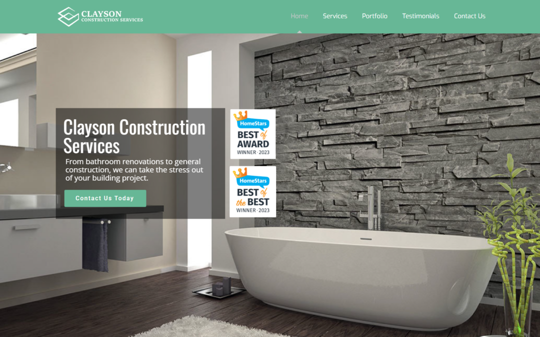 Clayson Construction – WordPress Website