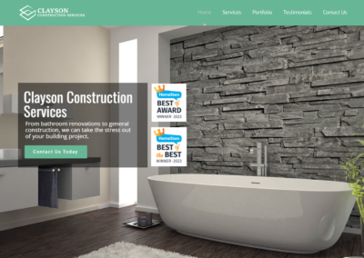 Clayson Construction – WordPress Website
